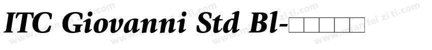 ITC Giovanni Std Bl字体转换